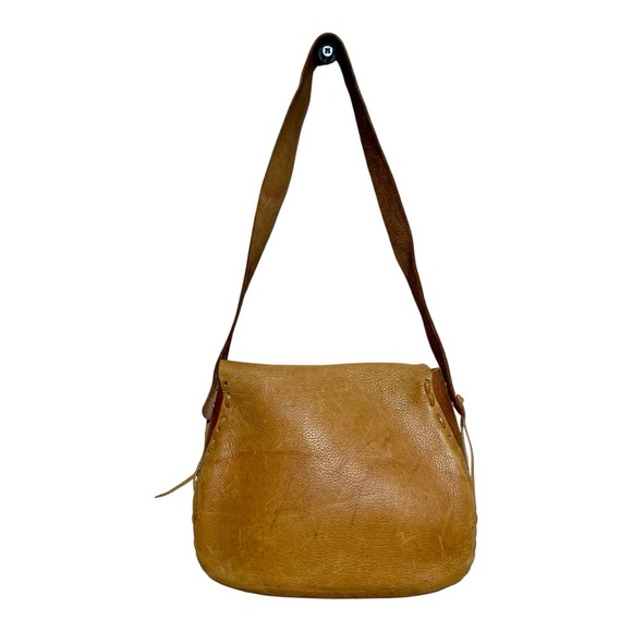 Vintage 1970’s Handcrafted Leather Shoulder Bag - Picture 2 of 8